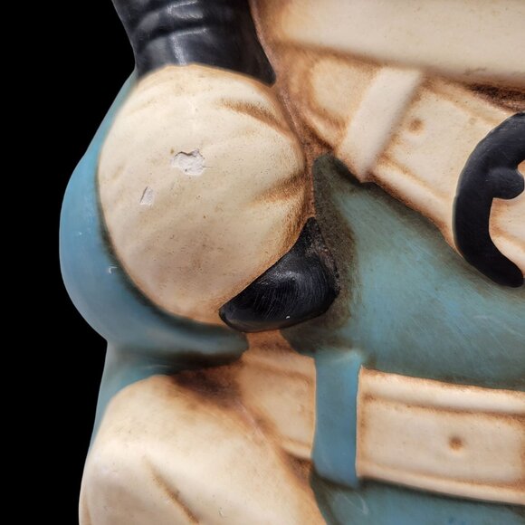 Hard to Find Twin Winton Cookie Jar Policeman Bear Collectors Series Blue Cream - Picture 11 of 11